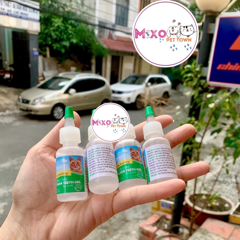 Gel Tropiclean mini vệ sinh răng miệng cho mèo, giảm cao răng, mùi hôi 14,8ml - Mixo Pet Town