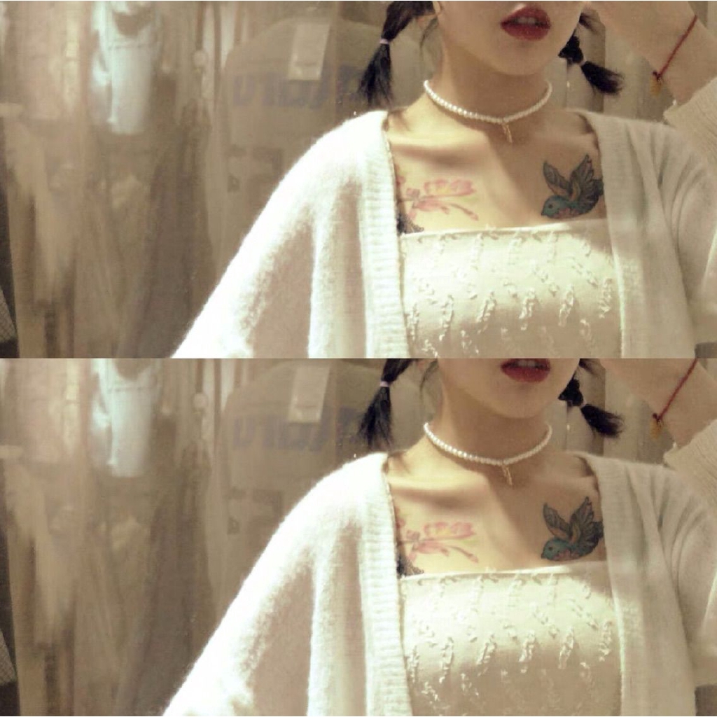 Dây Chuyền Mặt Trái Tim Đính Hạt Ngọc Trai Xinh Xắn