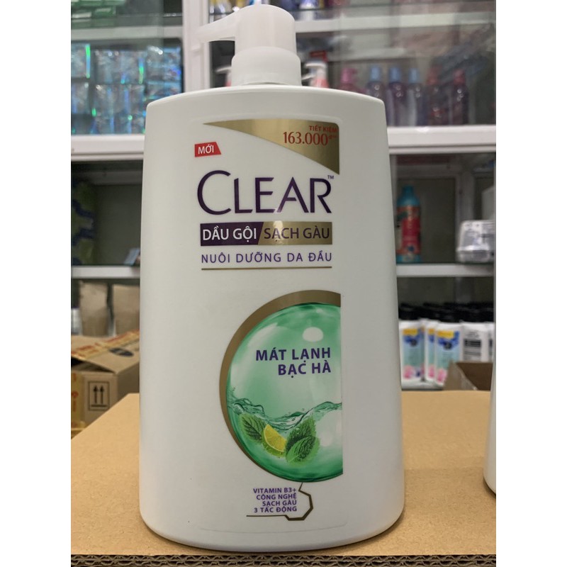 Dầu Gội CLEAR Bạc Hà Mát Lạnh 1,4kg (xanh lá)