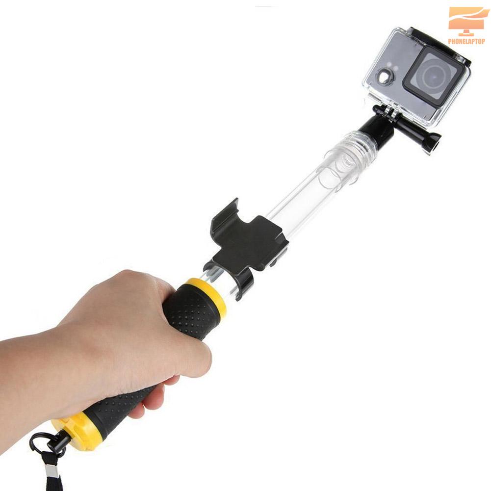 36-62cm/14-24 Inch Transparent Float Extension Pole Floaty Floating Extendable Selfie Stick with Remote Controller Clip for GoPro Hero 5/4/3+/3/2 for Xiaoyi SJ4000 Action Camera