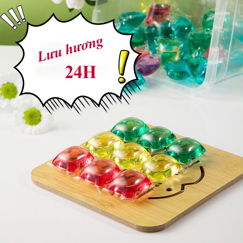 Viên gel giặt quần áo nồng độ cao, hương thơm lâu phai hiệu quả gấp 8 lần an toàn, không kích ứng