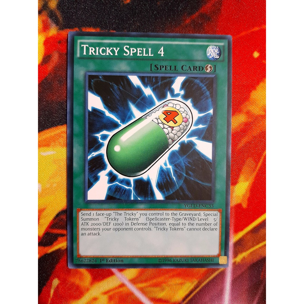 THẺ BÀI YUGIOH NEAR MINT Tricky Spell 4 - YGLD-ENC33 - Common 1st Edition