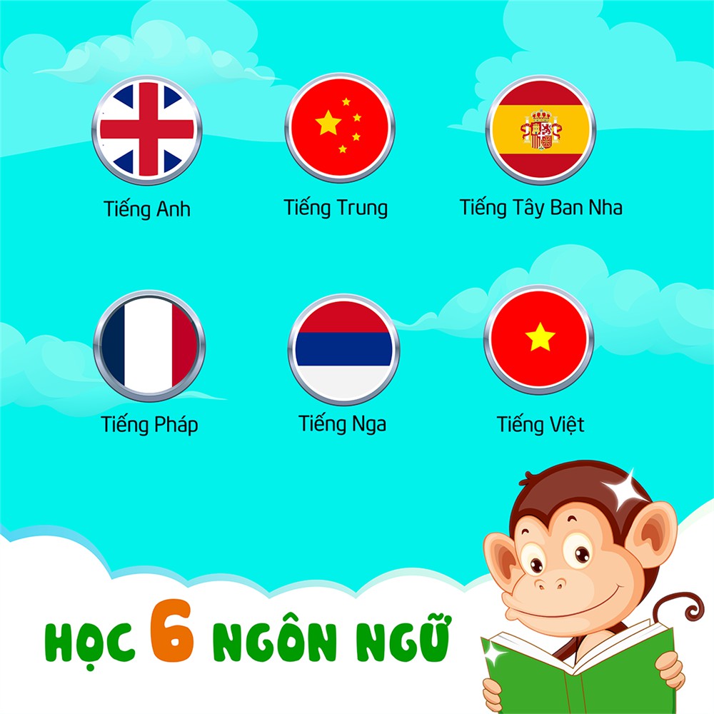 Bộ flash card với Monkey junior 1 năm