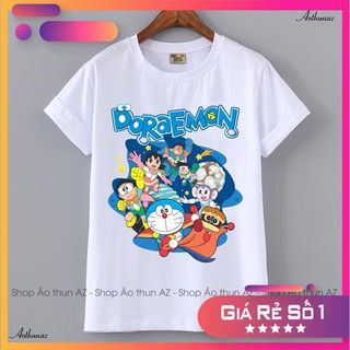 (SALE 30%) Áo thun in hình Doraemon ( có size trẻ em ) - Cotton Thái Doremon M2426