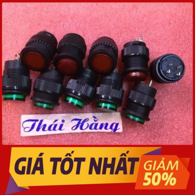 [-FreeShip-] Công tắc nhấn giữ 4 chân có đèn R16-503 (10 chiếc ) [GiáTốt]