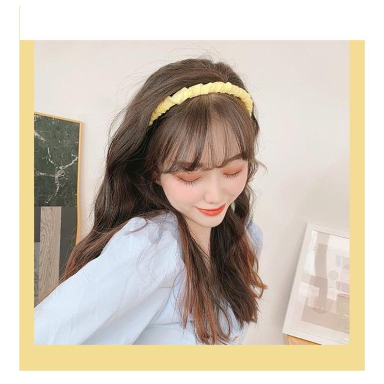 [FREESHIP] Bờm cài tóc vải nhún, lụa satin,  băng đô cài đầu Hàn Quốc dễ thương, June Accessrioes