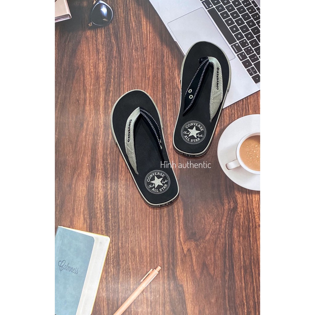 New 2021 - Dép Converse đen quai vải 2 màu chính hãng