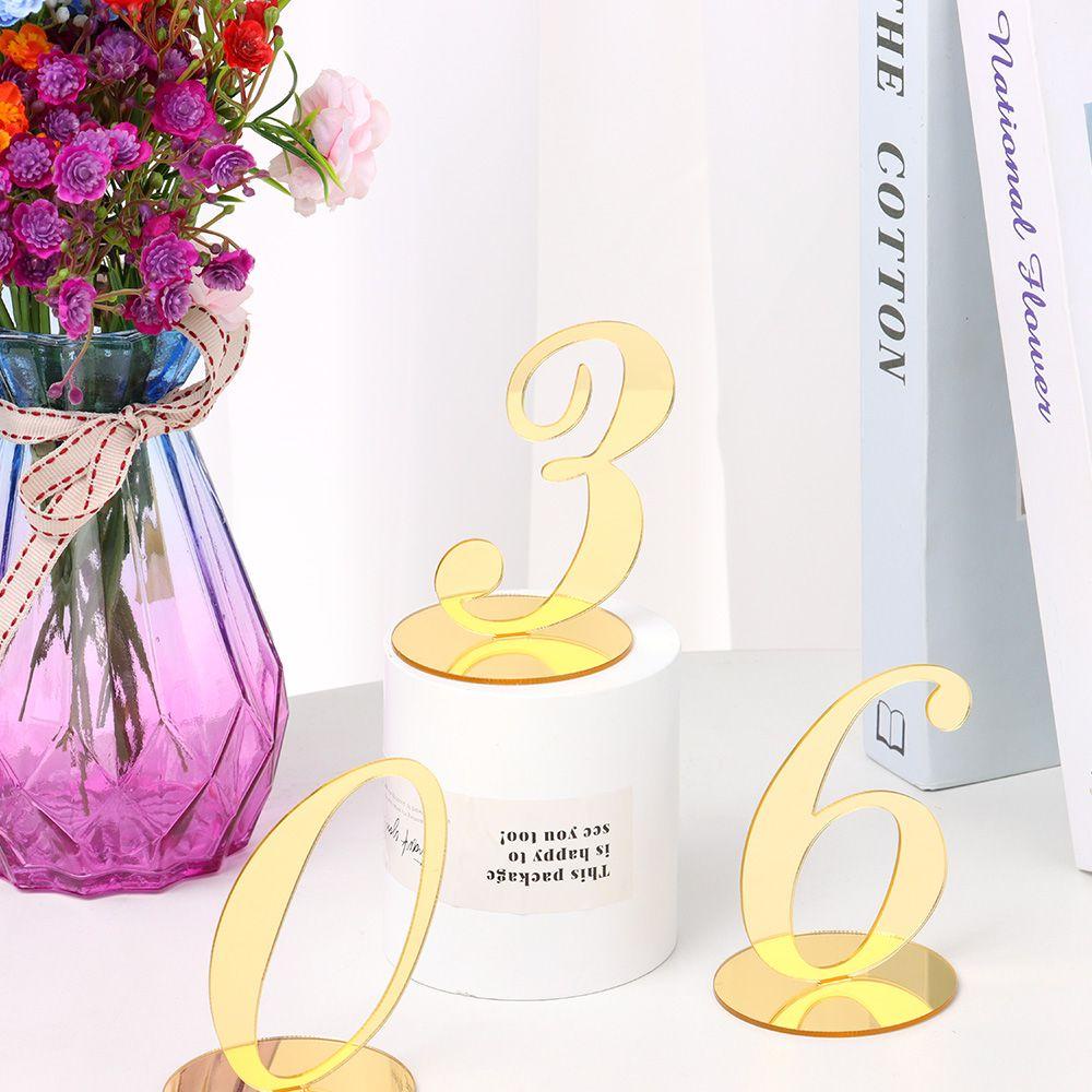 ESPO Biển Số Để Bàn Lãng Mạn Bằng Acrylic Kèm Đế Trang Trí Tiệc DIY