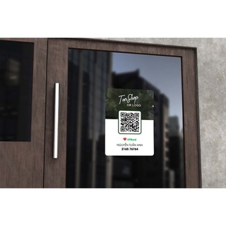 Decal số tài khoản dán kính