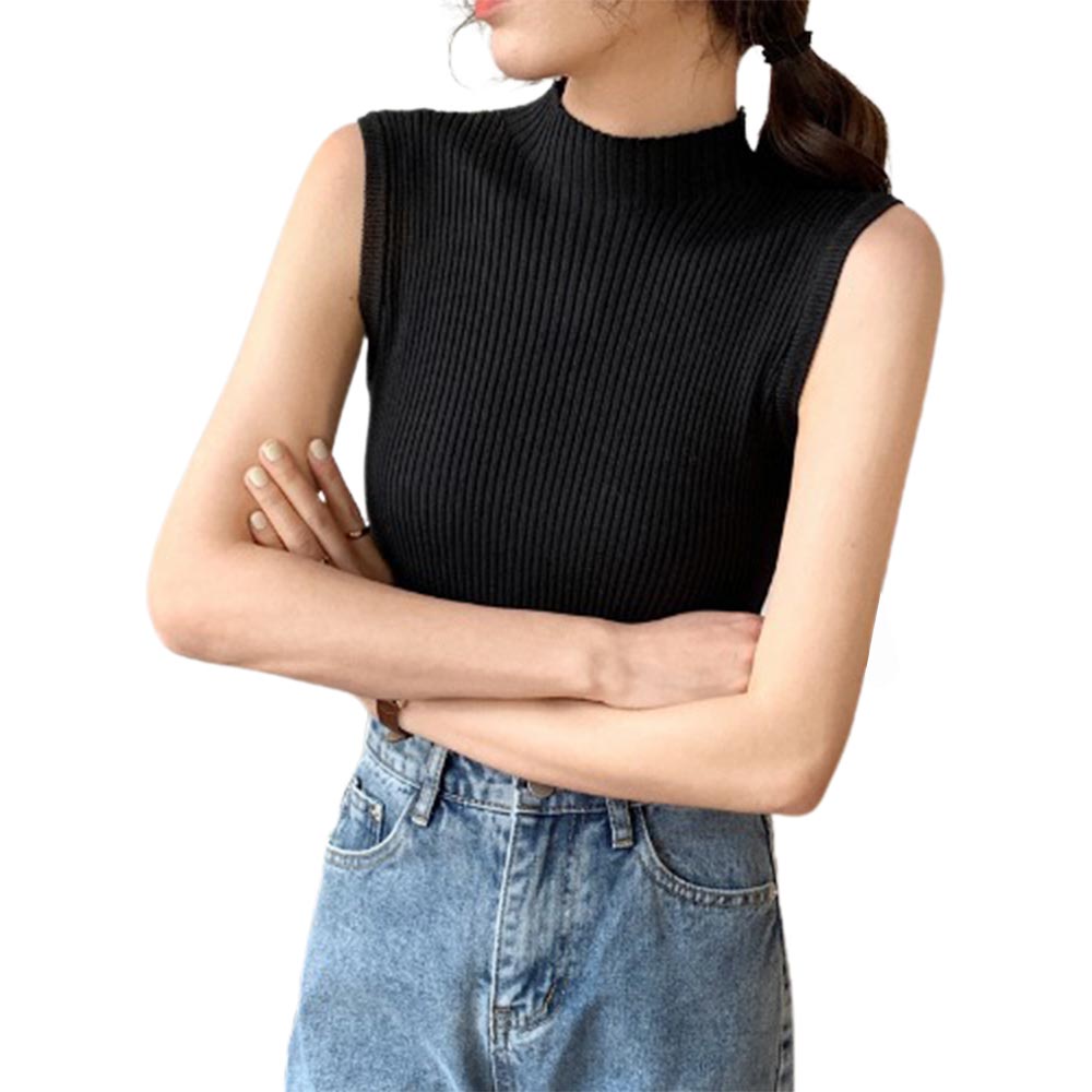 Áo croptop sát nách dáng ôm màu trơn kiểu Hàn Quốc thời trang mùa hè cho nữ