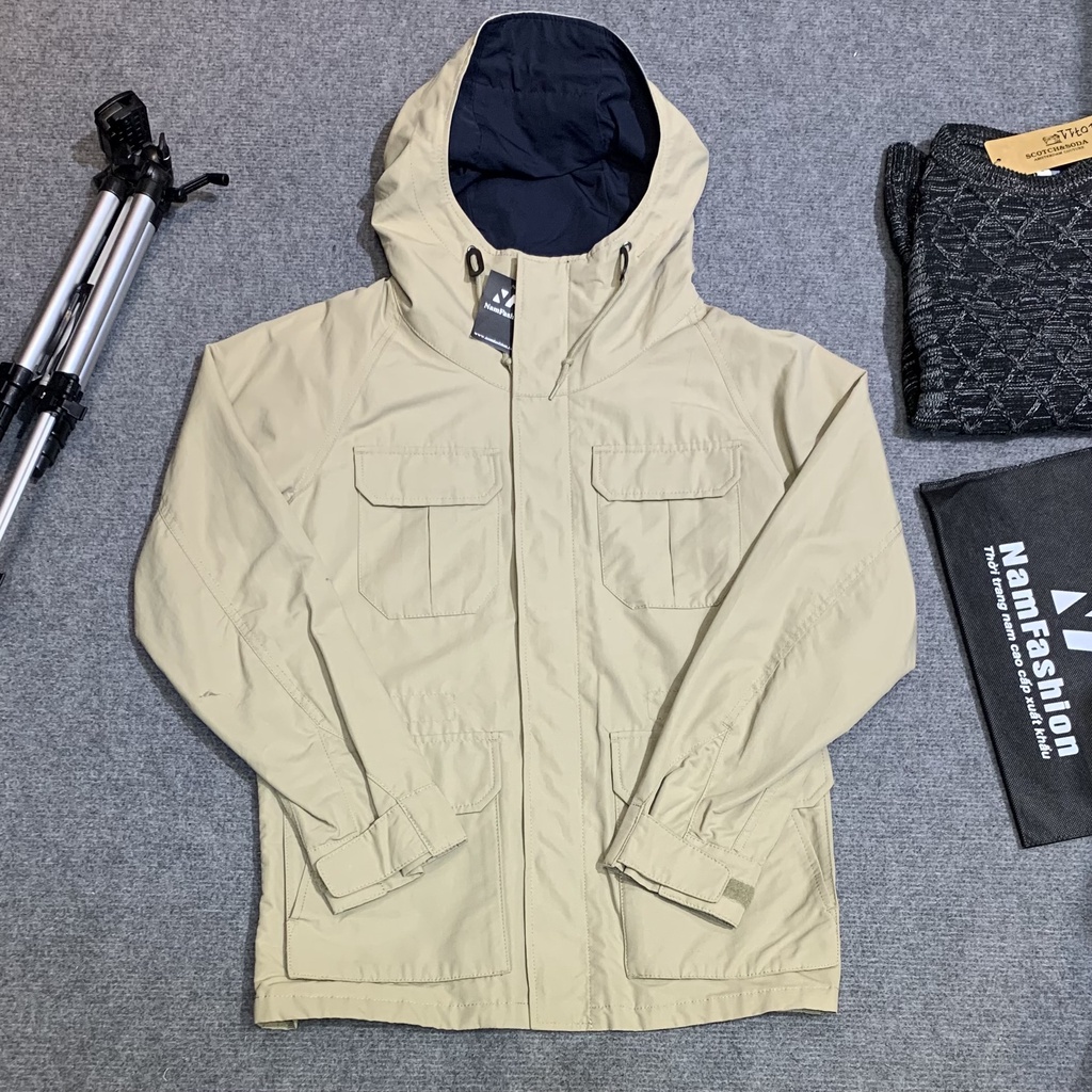 Áo parka nam hàng hiệu cao cấp chất kaki mềm chống nước nhẹ
