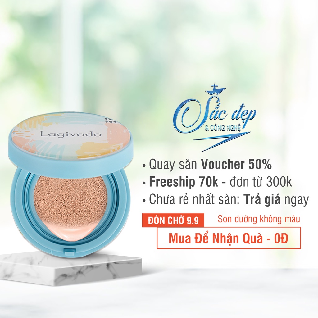 - Phấn nước kiềm dầu - Cushion Lagivado #10 - Che phủ khuyết điểm hoàn hảo