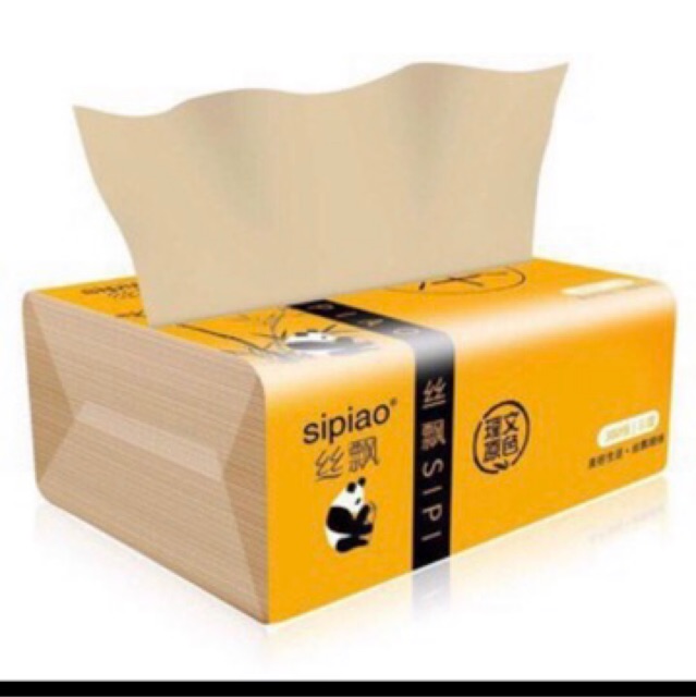 Gói giấy ăn sợi tre Sipao không tẩy trắng