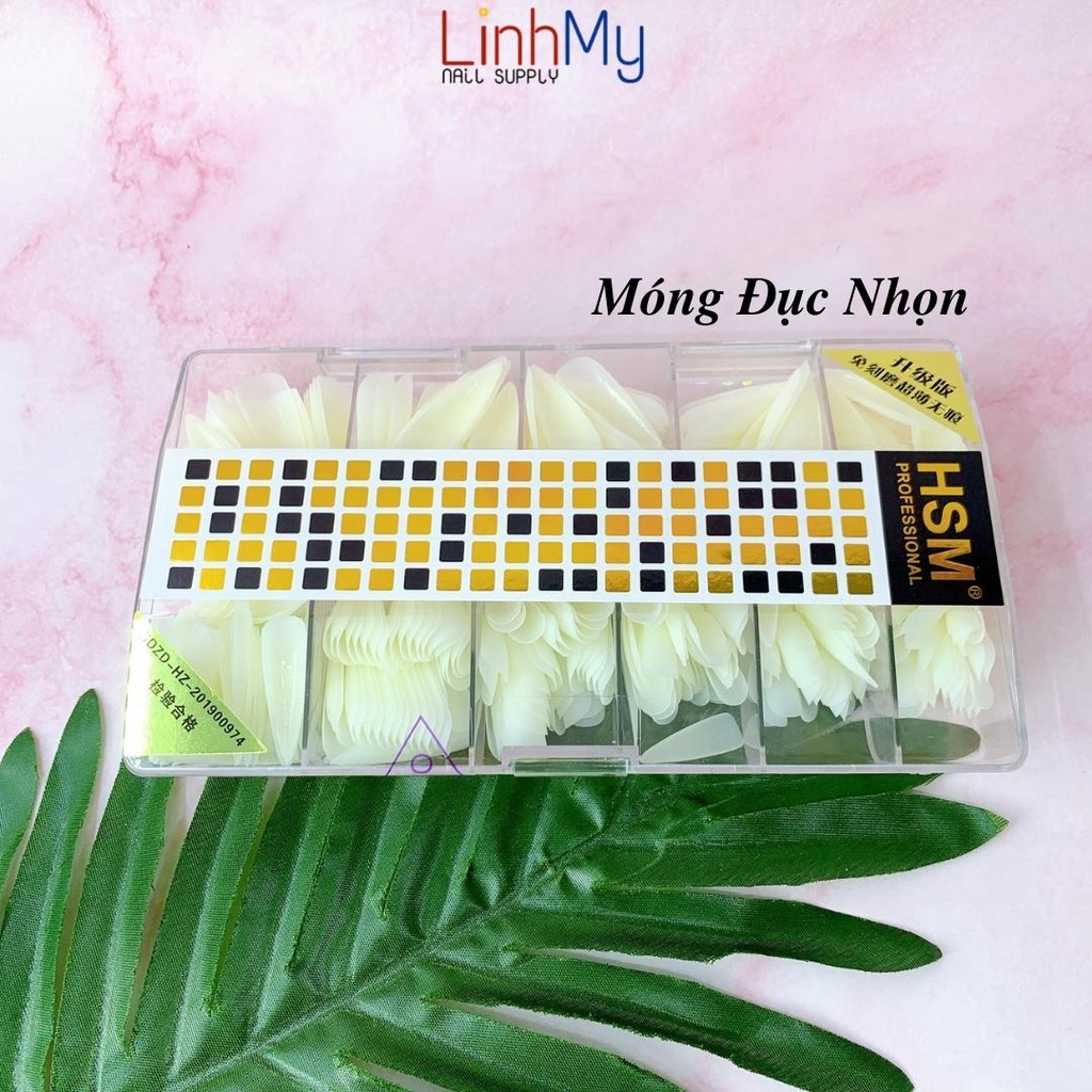 Móng Úp HSM Nhám Vuông Bầu Thang Nhọn Trong Và Đục Hộp 500 Cái