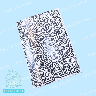 BAO TẬP họa tiết trắng đen pattern đẹp mắt - bọc vở unisex nam nữ