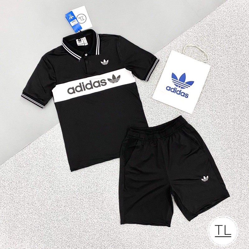 Bộ cộc Das lá phối ngang - Bộ thể thao đôi - Đồ bộ hè nam - Bee Shop | BigBuy360 - bigbuy360.vn