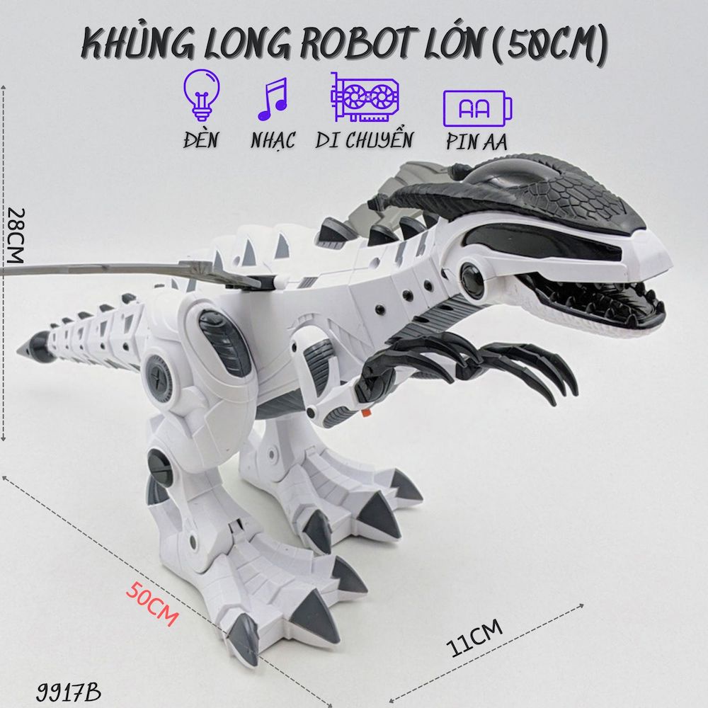 Đồ chơi khủng long robot chúa tể vũ trụ di chuyển, âm thanh sống động size lớn_2051A