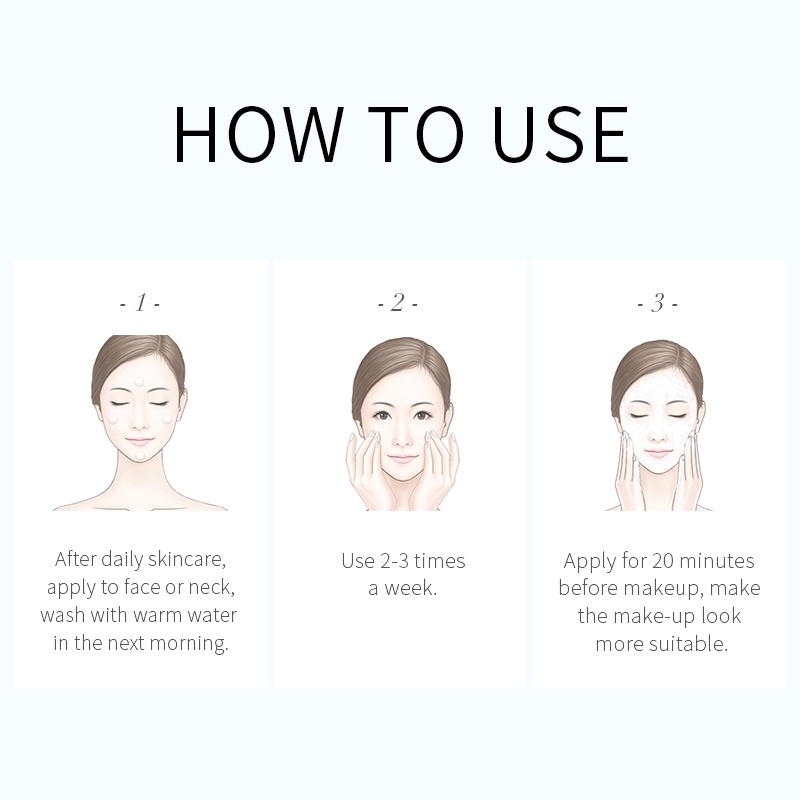 Set 3 Mặt Nạ Ngủ Laikou Chiết Xuất Rong Biển Chăm Sóc Da Mặt 3g/gói x 3
