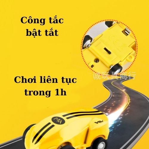 Ô tô đồ chơi tốc độ mini dành cho bé kèm quả cầu phát sáng, sử dụng sạc tặng kèm bộ cáp sạc