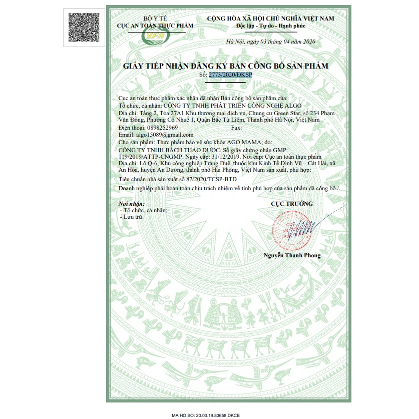 Viên uống Ago Mama chống thai lưu, sảy thai, dị tật bổ sung DHA, Kẽm, Vitamin cho phụ nữ trước và sau sinh