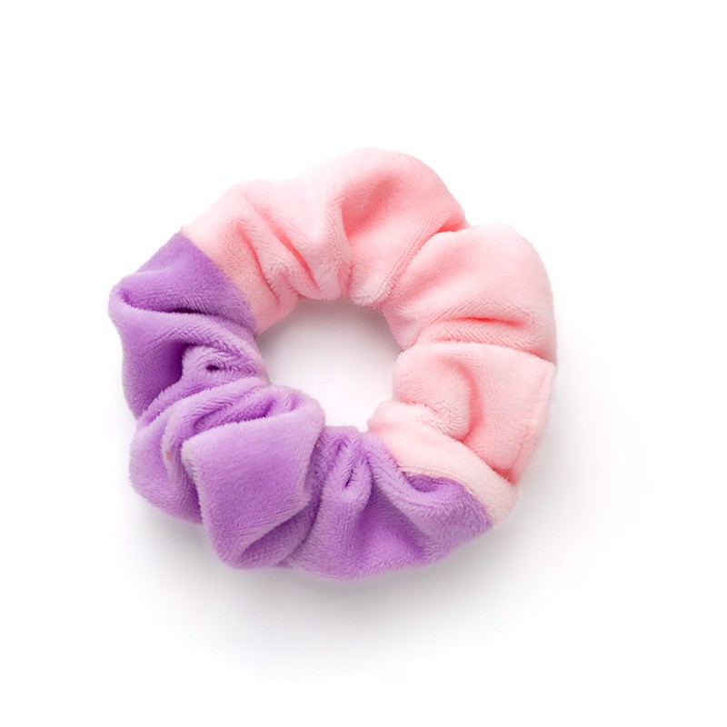 Dây buộc tóc Scrunchies vải lông mềm nhiều màu phụ kiện thời trang cho nữ 2021