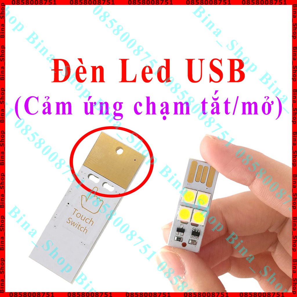 Đèn Led USB 5V cảm ứng chạm tắt mở