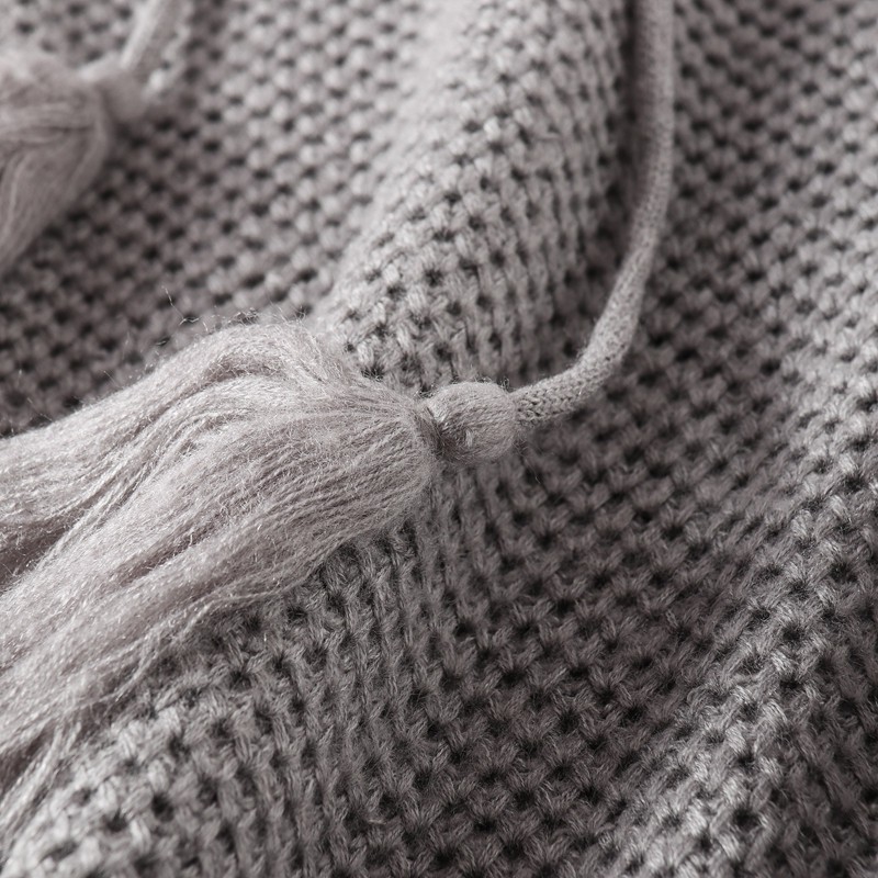 ÁO PONCHO MÀU XÁM DÁNG FREESZ