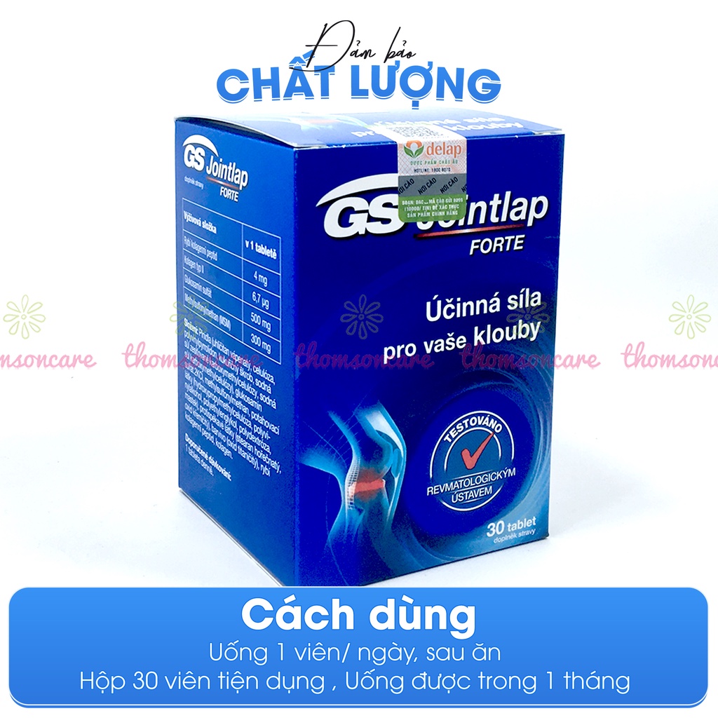 GS Joint Lap bổ sung glucosamin, giảm thoái hóa khớp, nhập khẩu từ châu Âu Hộp 30 viên có thêm Collagen