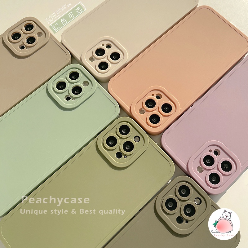 Ốp Điện Thoại TPU Mềm Chống Sốc Bảo Vệ Ống Kính Máy Ảnh Cho iPhone 13 Mini 12 Pro Max 11 Xr Xs Max X 7 8 Plus 12Mini