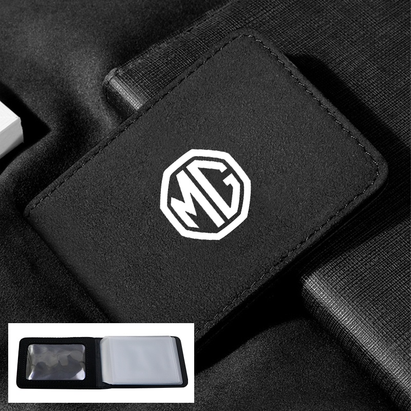 Ví Da Đựng Bằng Lái Xe Siêu Mỏng Màu Đen In Logo ID MG 3 5 6 7 MORRIS GS GT MG350 MG3SW ZS Tfs MG 3 5 6 7