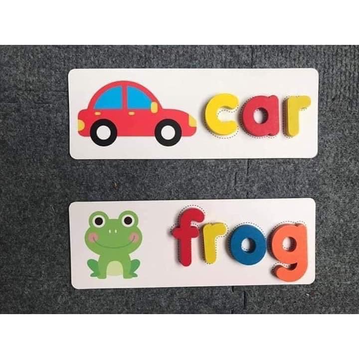Bộ Thẻ học thông minh Chữ Cái Tiếng Anh, 52 bộ thẻ ghép chữ - Spelling game