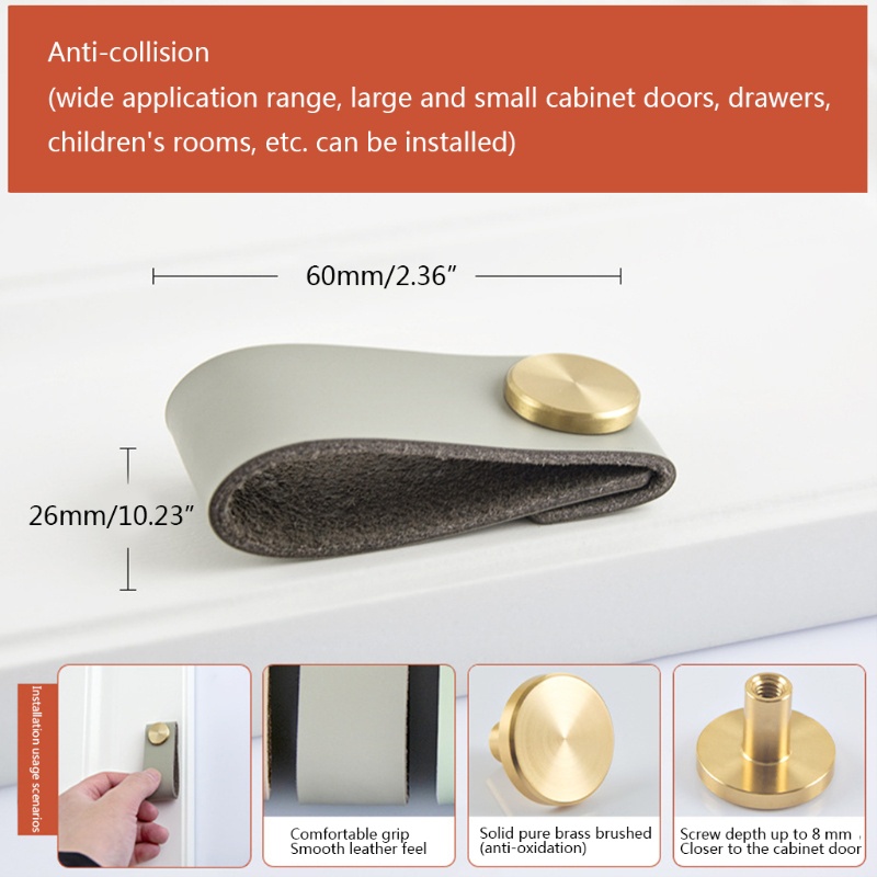 Tay Nắm Ngăn Kéo Tủ Bằng Da Handmade