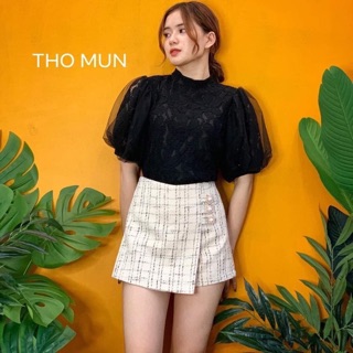 Áo ren tay bồng tiểu thư