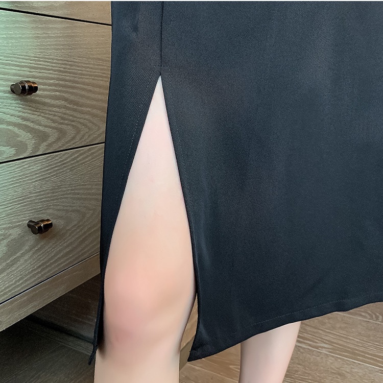 Women's Fashion Plain Dress Korean Loose Dress