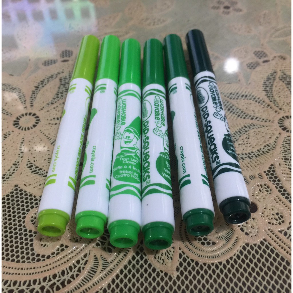 Bút lông nét thanh nét đậm crayola mini. /bán lẻ/ 6k/ 1 cây (gam – xanh lá cây)
