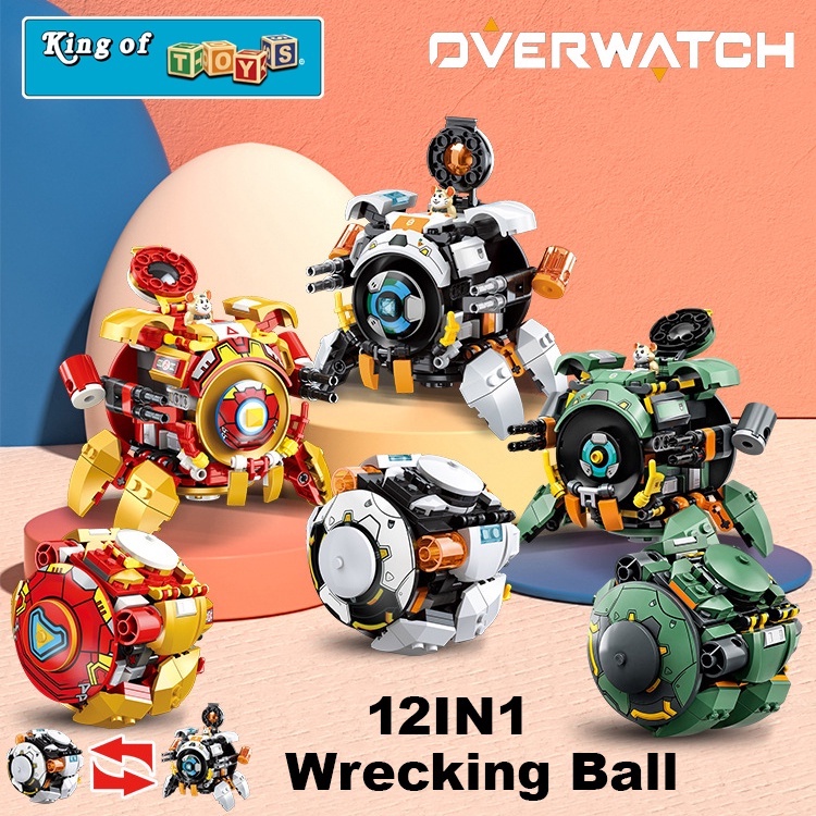 Đồ Chơi Lắp Ráp Phát Triển Trí Tuệ Mô Hình Overwatch Avengers Wrecking Ball 12in1 Với 227 PCS
