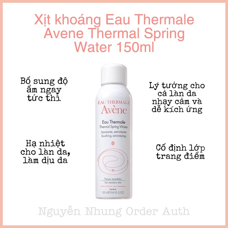 [Bill] Xịt khoáng Eau Thermale Avene Thermal Spring Water 150ml | BigBuy360 - bigbuy360.vn