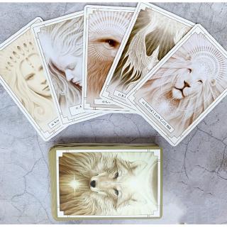 READY！SHIP FAST!! Bộ bài Tarot  ready stock44PCS/Set White Light Oracle Cards English Tarot Cards