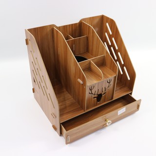 Khay Gỗ Để Bàn Dụng Cụ Lưu Trữ Giấy Tờ KS-08
