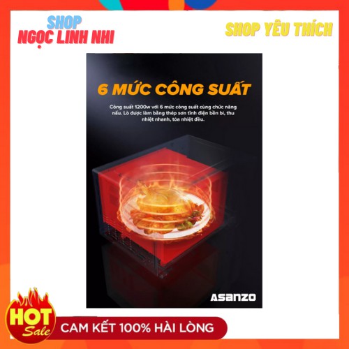 Lò Vi Sóng Asanzo ME-20V, Công Suất 1200W, Dung Tích 20 lít - SHOP NGỌC LINH NHI