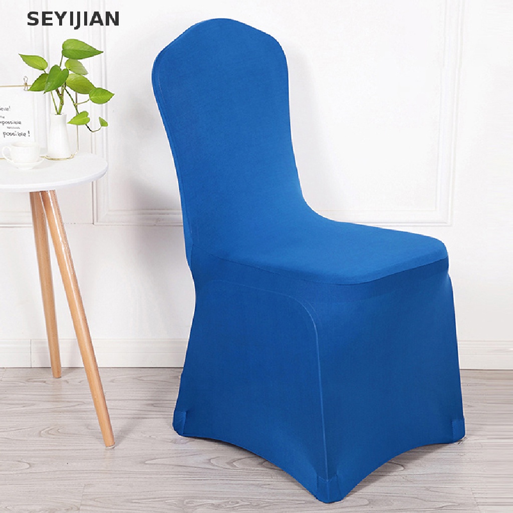 1 Vỏ Bọc Ghế Ngồi Bàn Ăn / Khách Sạn / Tiệc Cưới Chất Liệu polyester Co Giãn Tiện Dụng