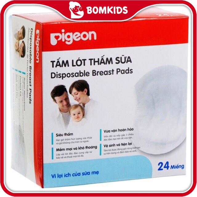 Hộp 24 Miếng Thấm Sữa Pigeon Việt Nam