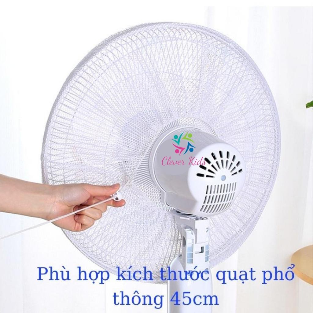 Lưới bọc quạt an toàn cho bé loại to trùm kín quạt có dây rút dễ điều chỉnh