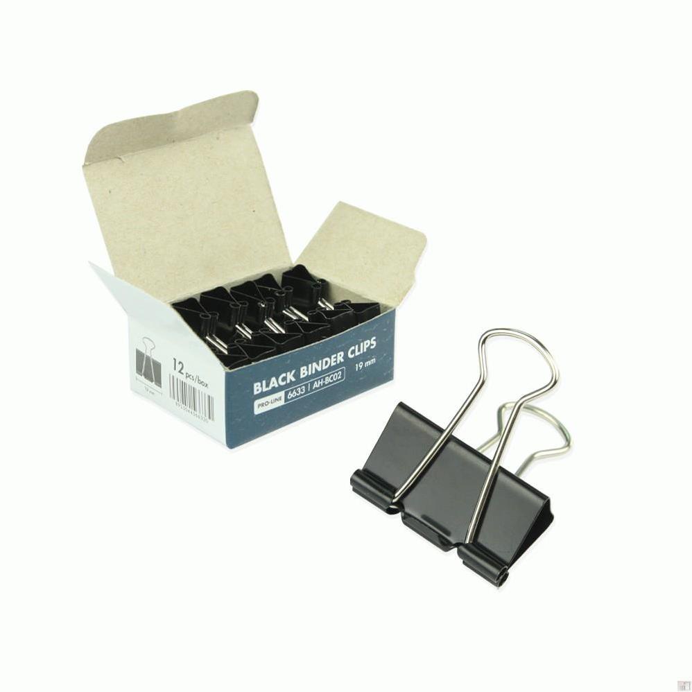 Kẹp giấy tài liệu Hồng Hà - Deli - Echo - Màu đen 19mm 6633  - Hồng Hà