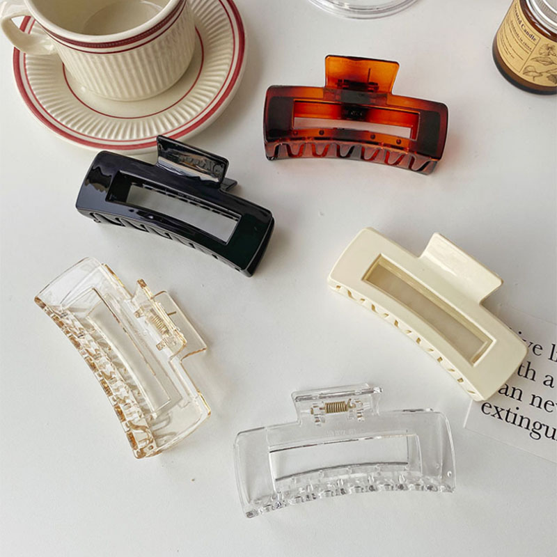 Kẹp tóc hình chữ nhật cỡ lớn đơn giản phong cách Hàn Quốc dành cho nữ （Hairclip）