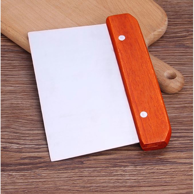 vét/cắt bột cán gỗ lưỡi bằng thép không gỉ