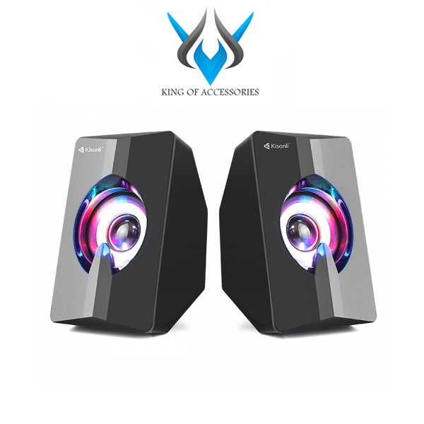 Loa vi tính Kisonli L-2020 có đèn led - bass mạnh (Màu ngẫu nhiên)