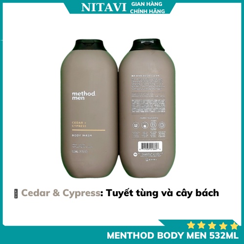 Sữa tắm Nam method men body wash 532ml Sữa tắm dưỡng ẩm cho nam giới bán chạy số 1 châu âu