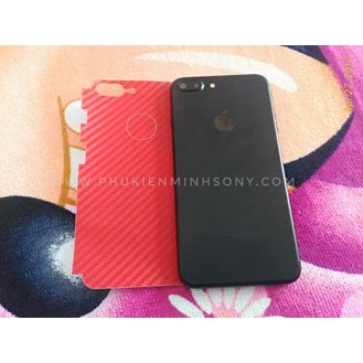 2 MIẾNG DÁN MẶT LƯNG CARBON đỏ iPhone