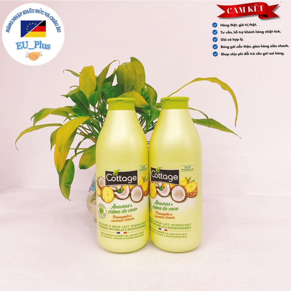 [Hàng Auth] Sữa tắm dưỡng thể Cottage Pháp 750ml